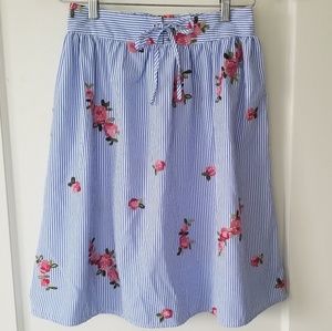 After Market Striped floral skirt